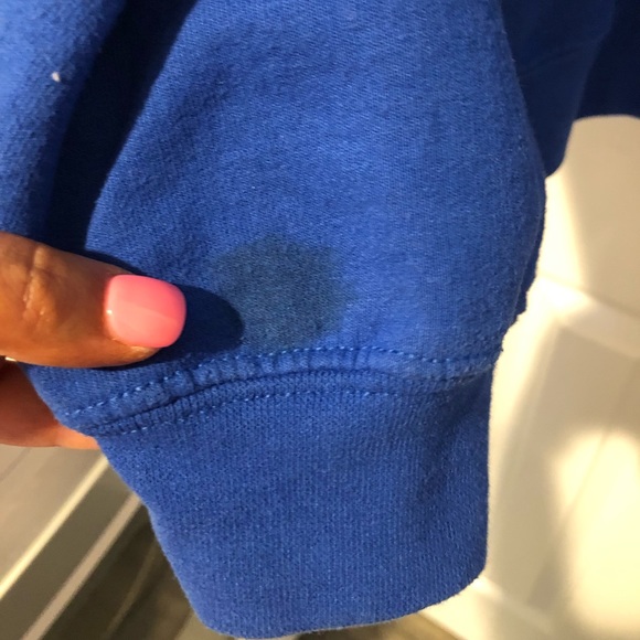 3/$15 Monogrammed ADE blue & pink quarter zip sweatshirt - Picture 8 of 9